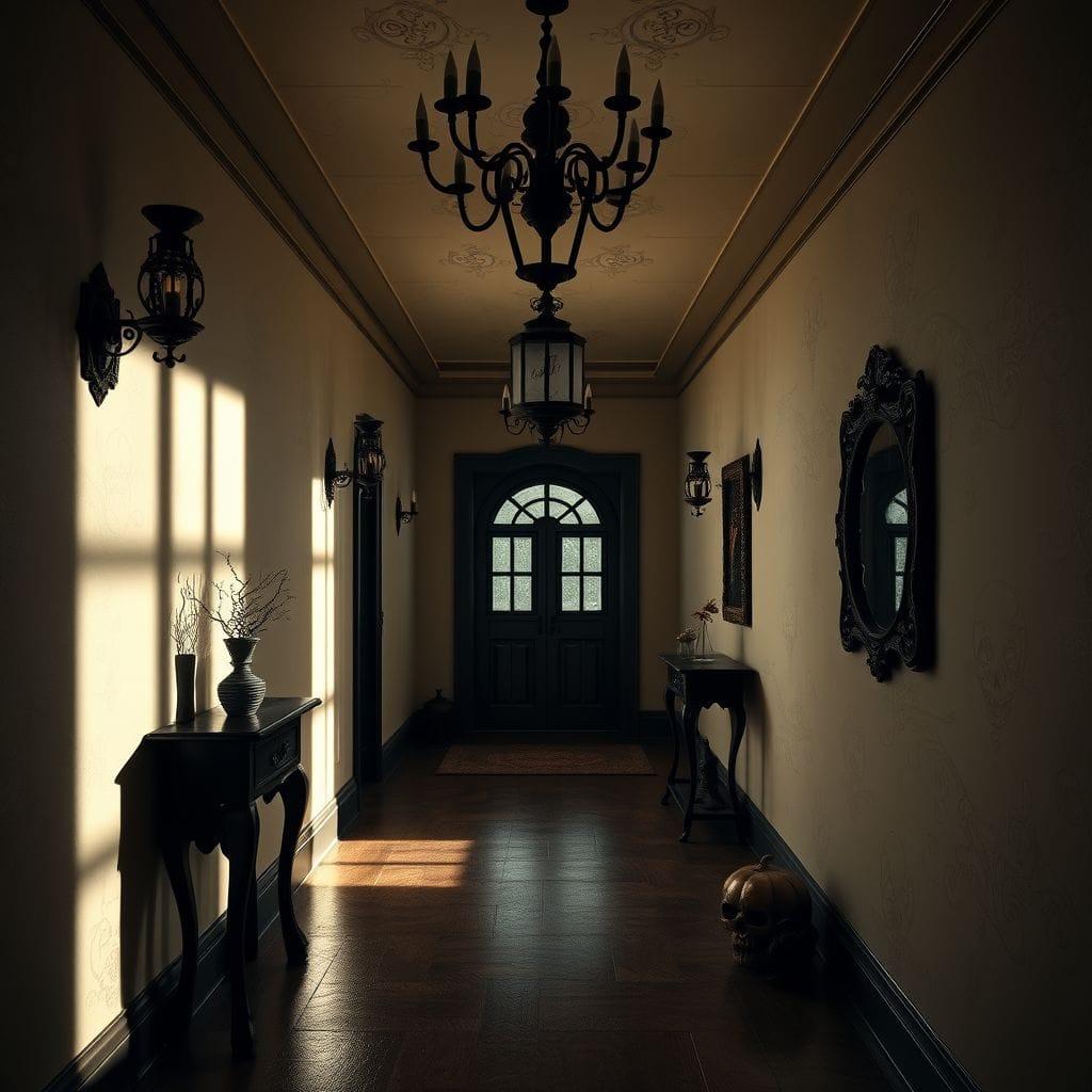 Halloween hallway - AI Generated