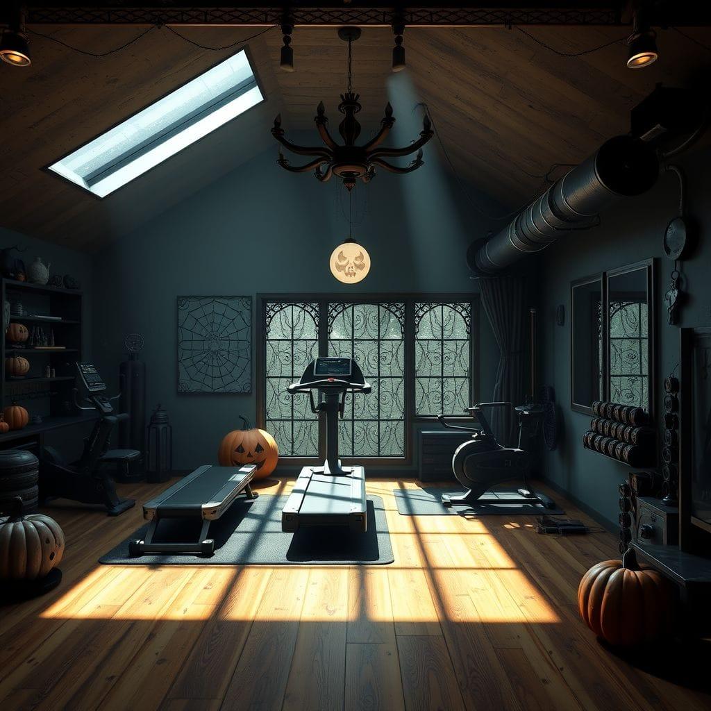 Halloween home gym - AI Generated