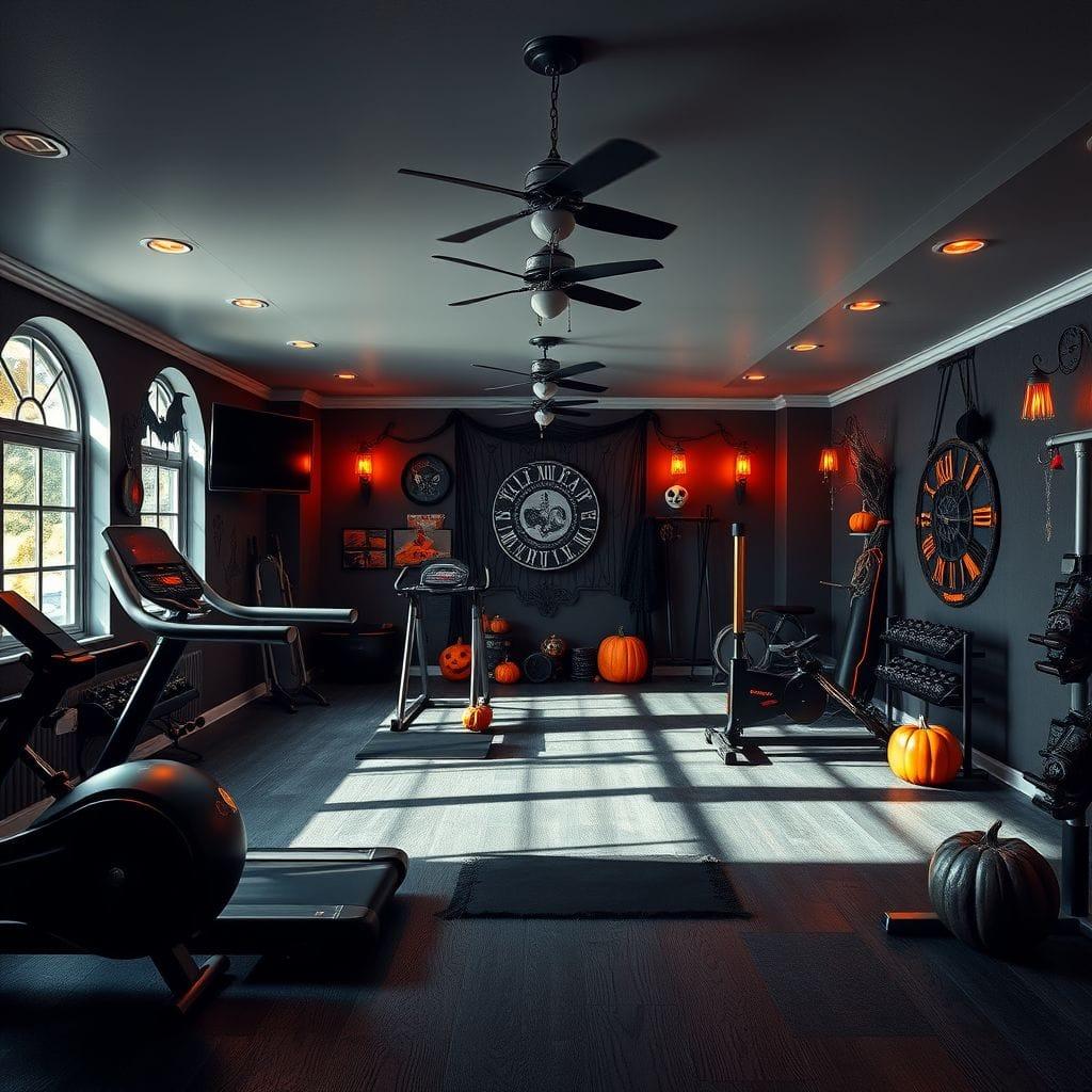 Halloween home gym - AI Generated