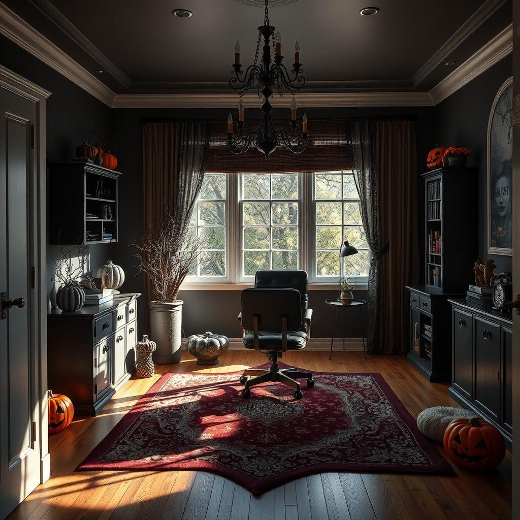 Halloween home office - AI Generated
