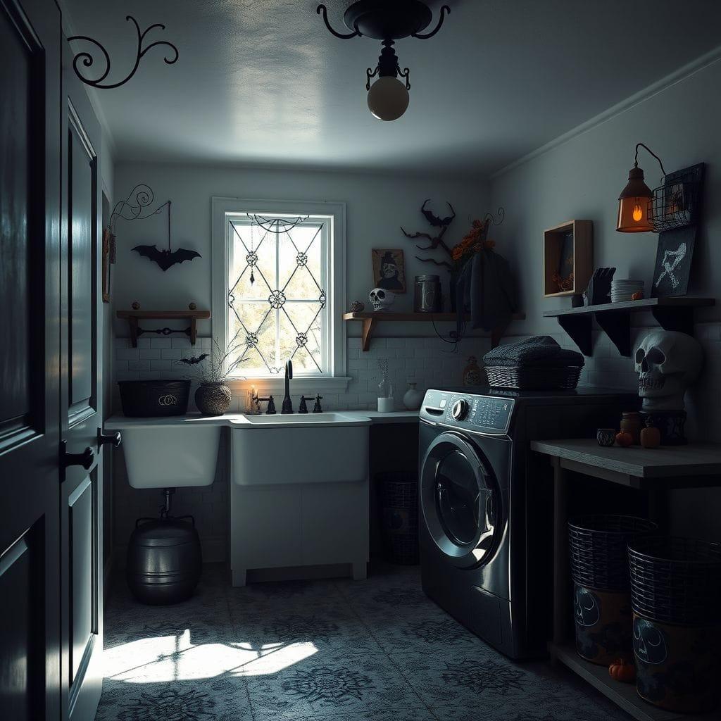 Halloween laundry room - AI Generated