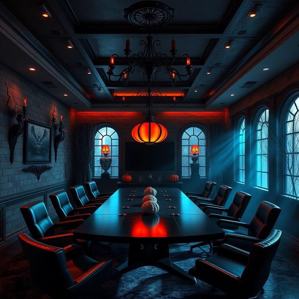Halloween meeting room - AI Generated