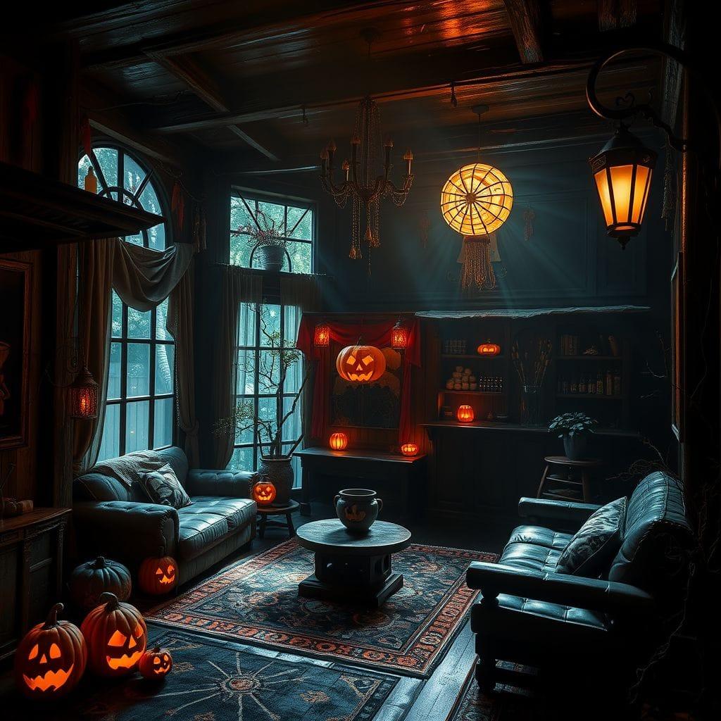 Halloween onsen - AI Generated