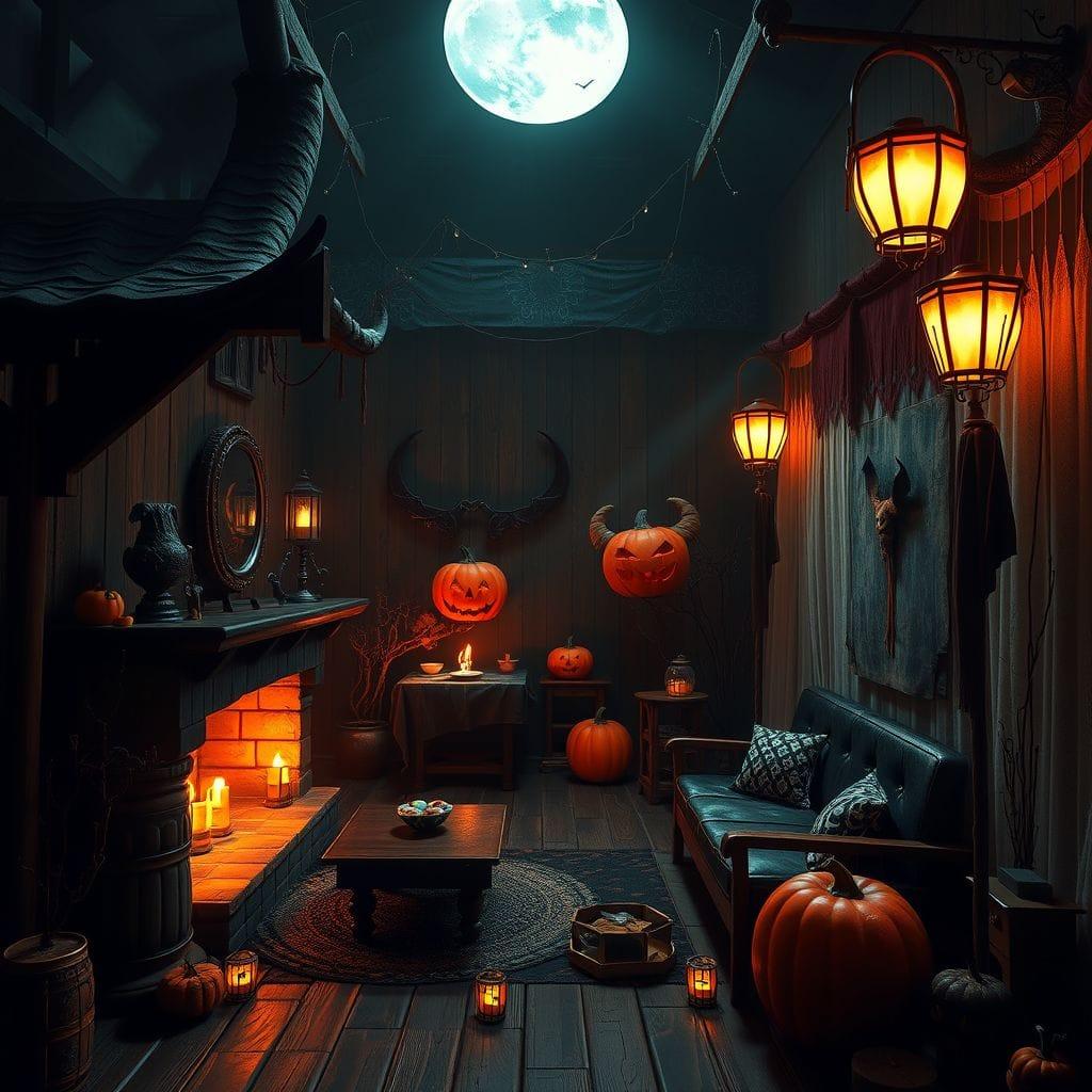 Halloween onsen - AI Generated
