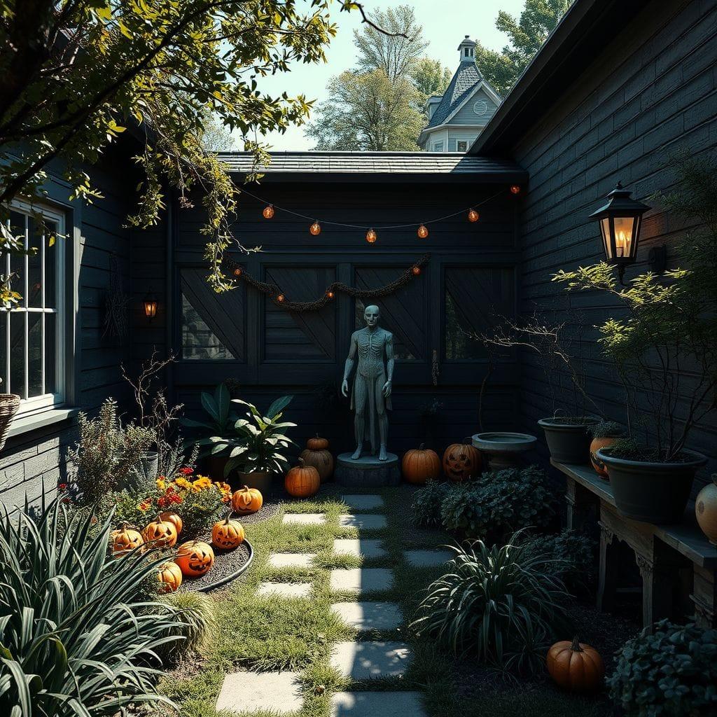 Halloween outdoor garden - AI Generated