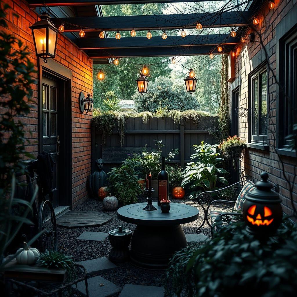 Halloween outdoor garden - AI Generated