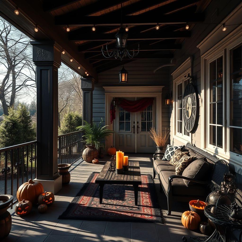 Halloween outdoor patio - AI Generated