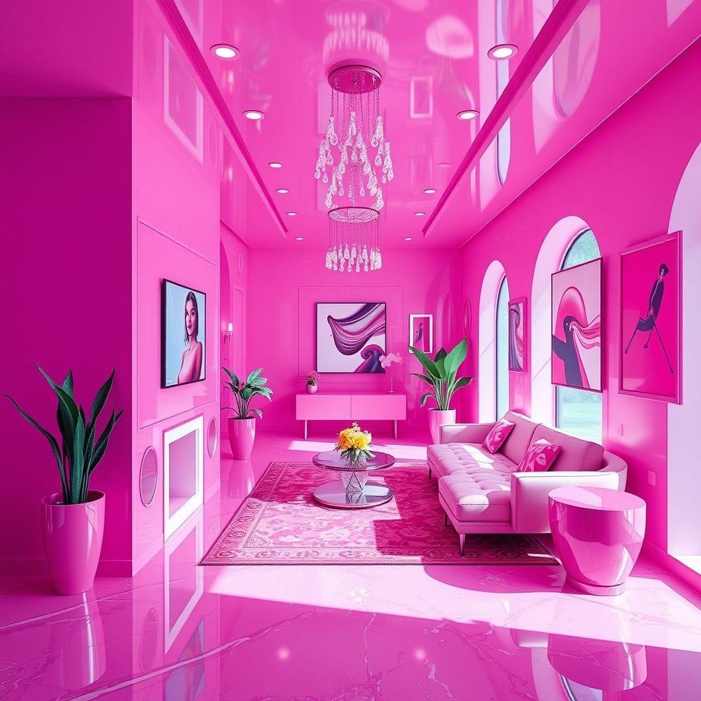 Hot Pink drop zone - AI Generated