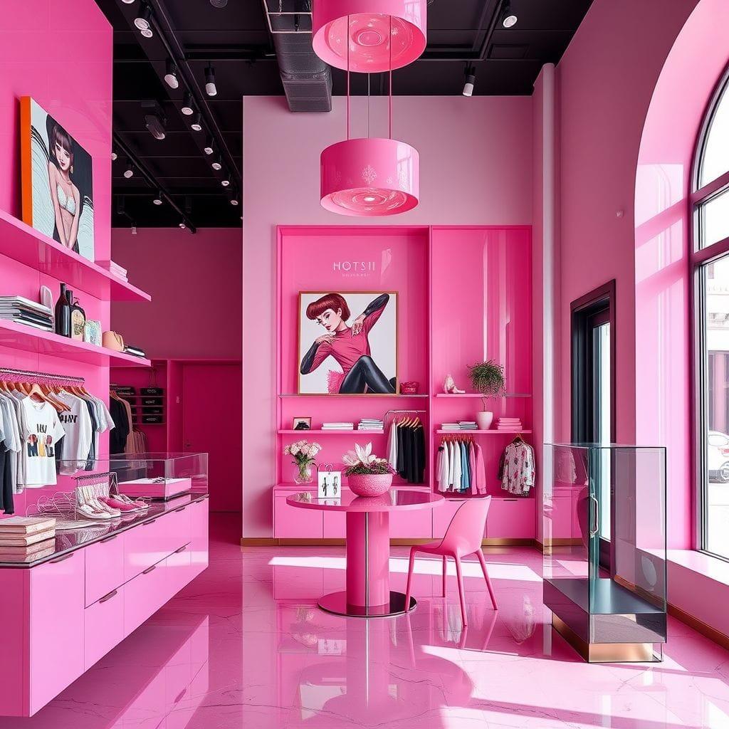 Hot Pink store - AI Generated