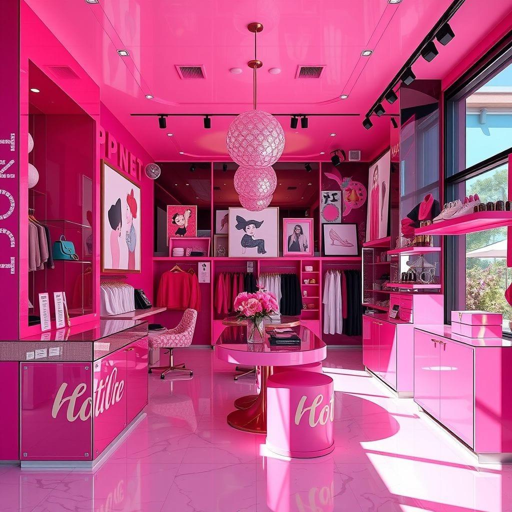Hot Pink store - AI Generated