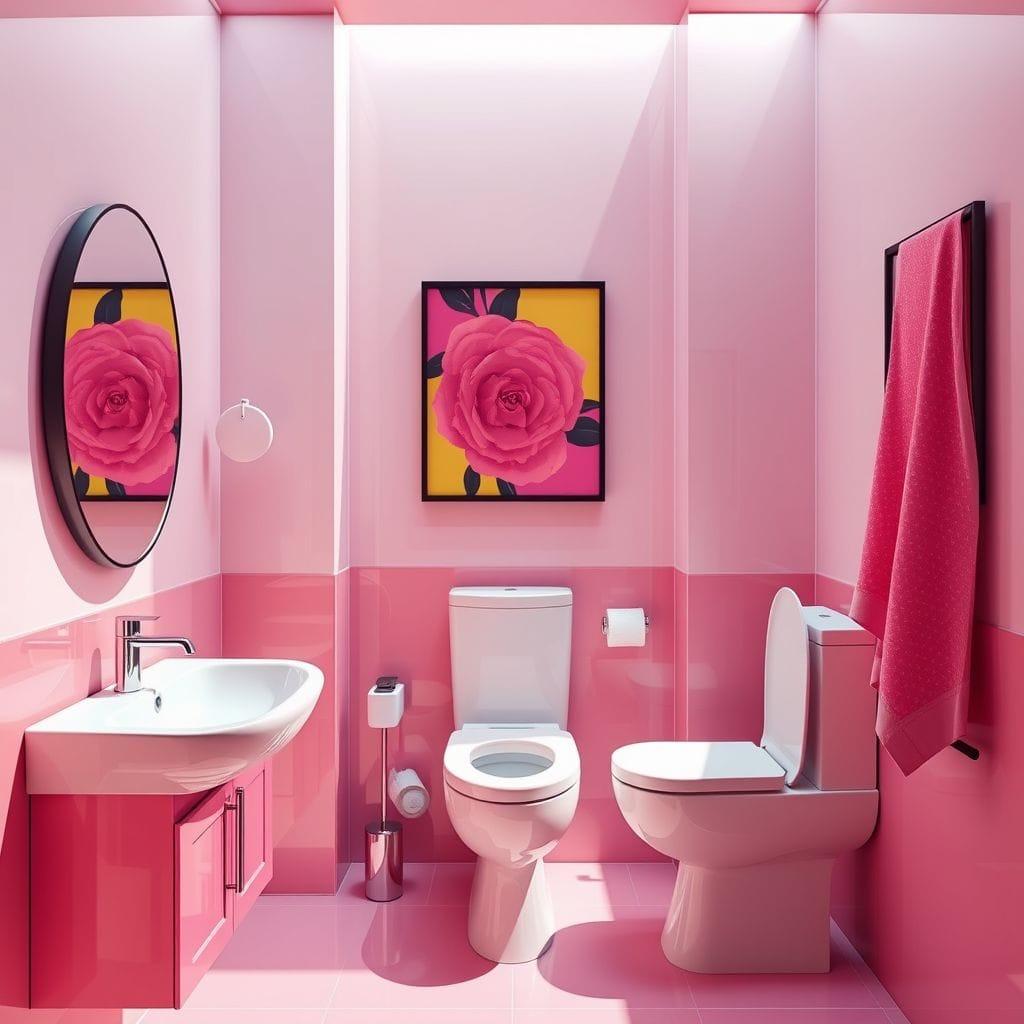 Hot Pink toilet - AI Generated