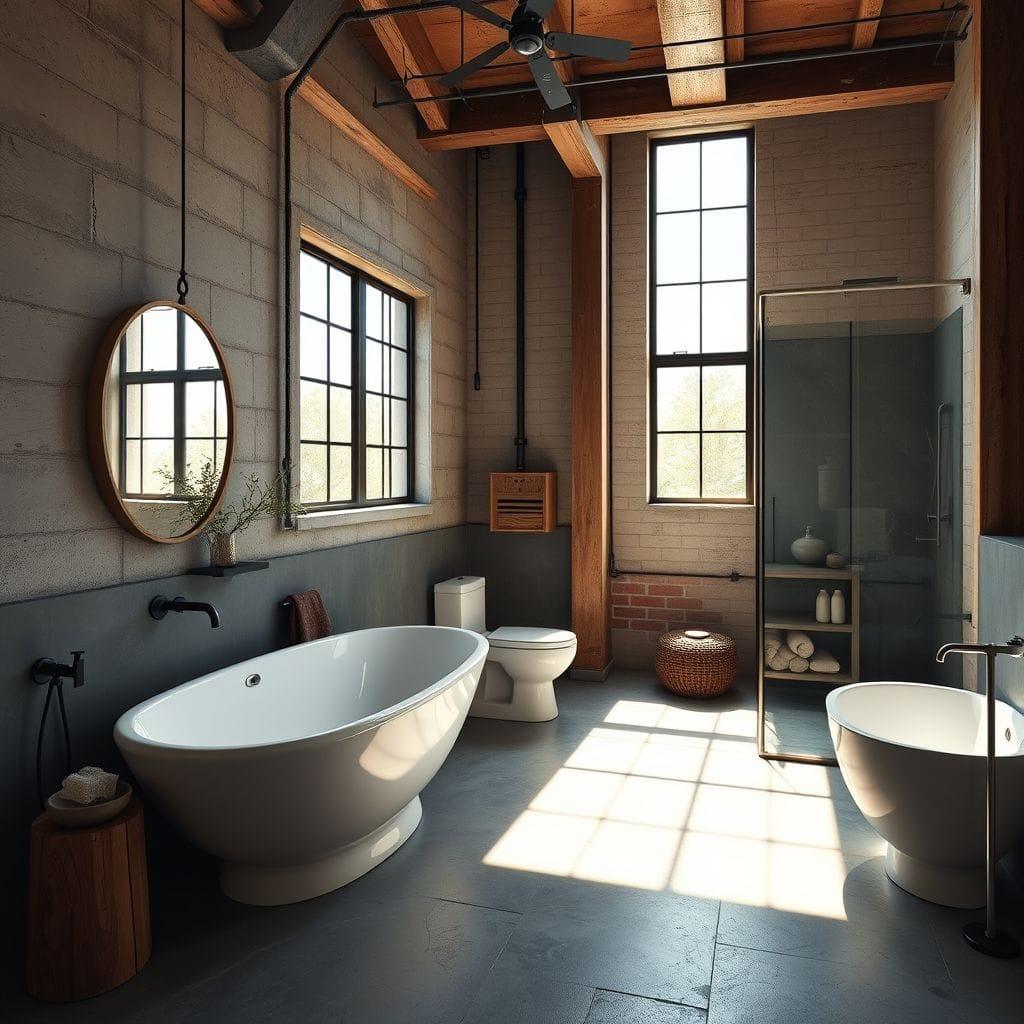 Industrial bathroom - AI Generated