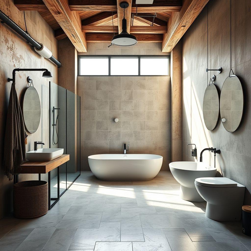 Industrial bathroom - AI Generated