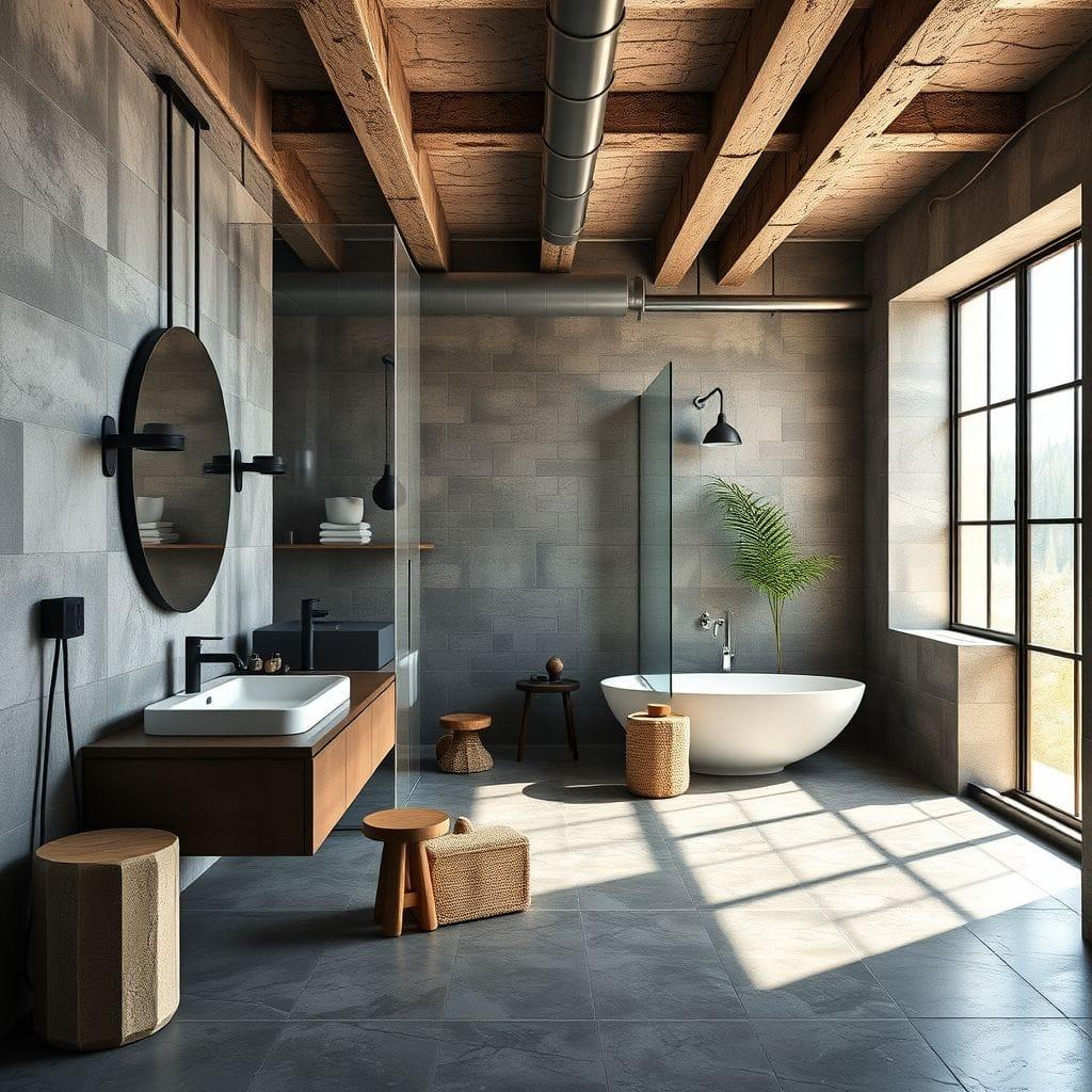 Industrial bathroom - AI Generated
