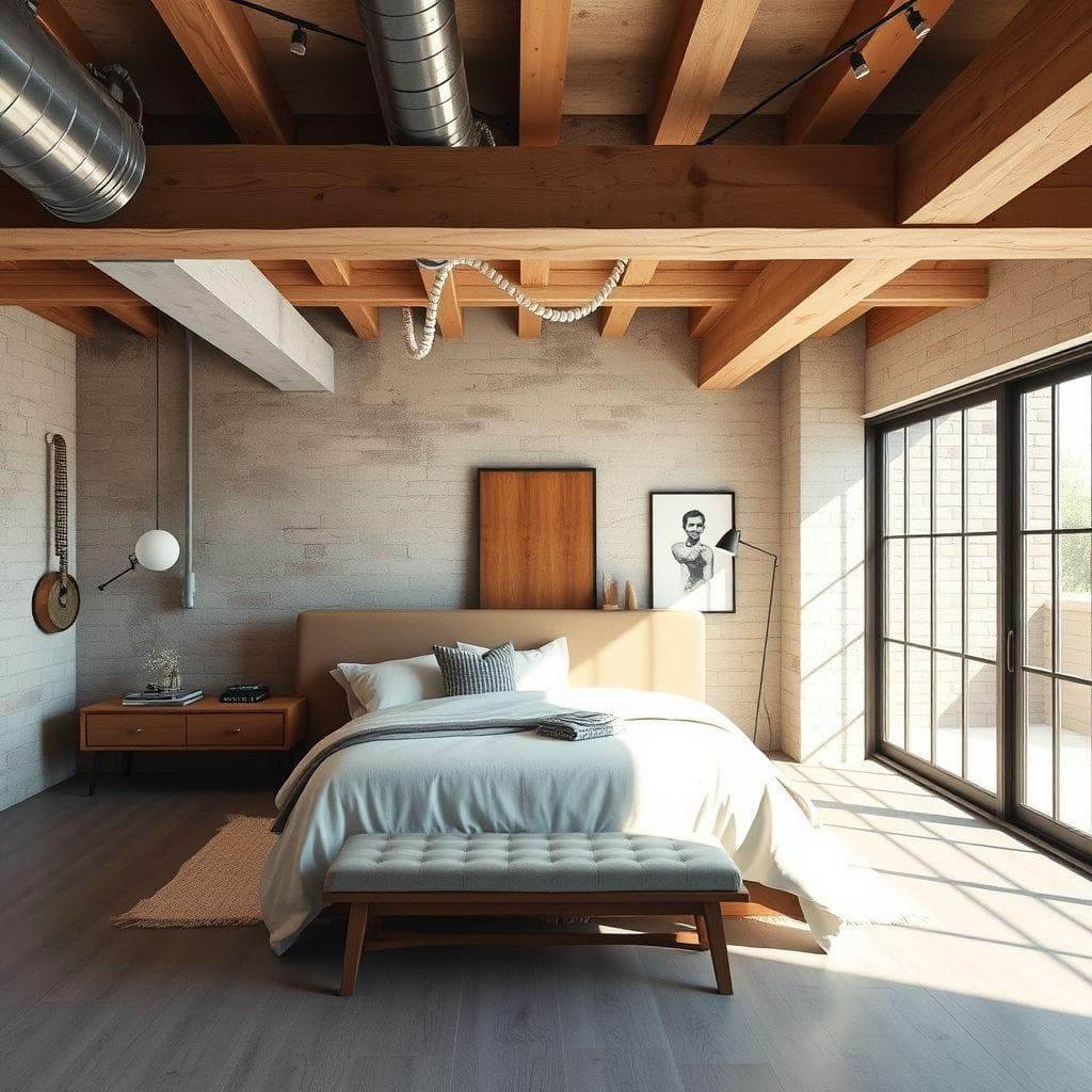 Industrial bedroom - AI Generated