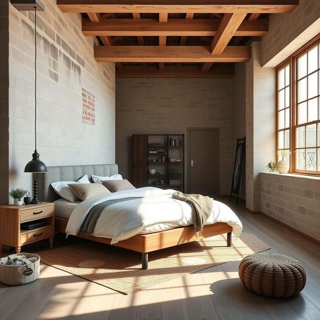 Industrial bedroom - AI Generated