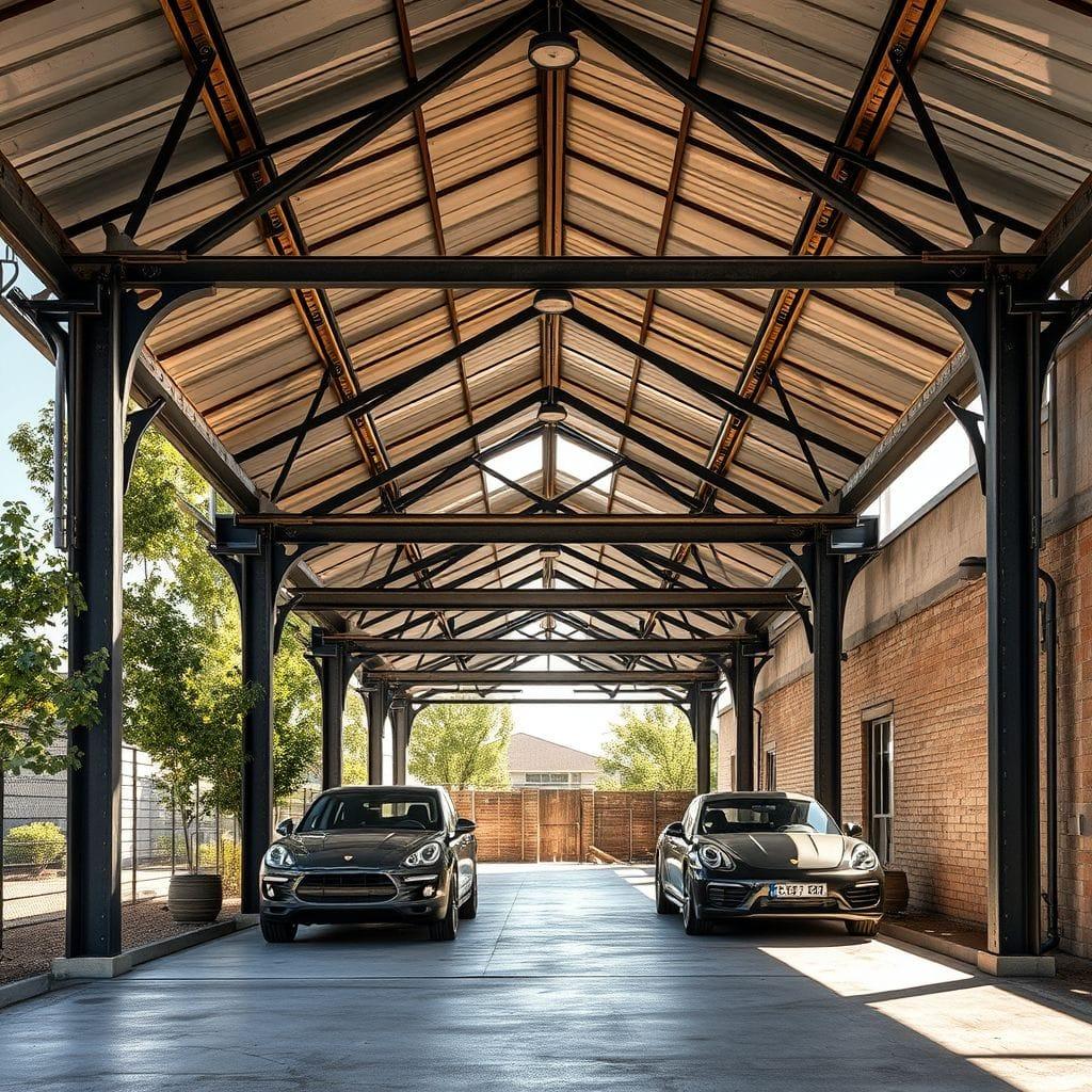 Industrial carport - AI Generated