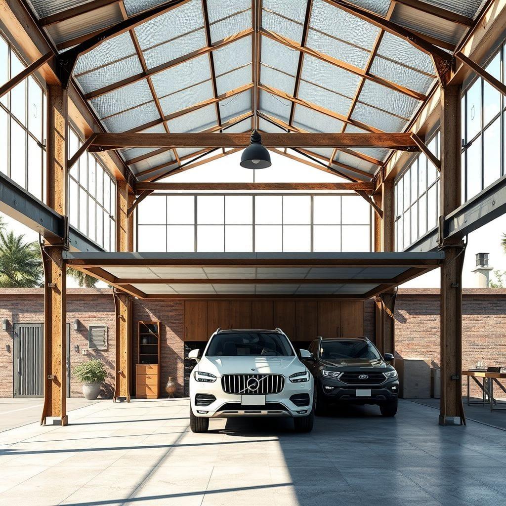 Industrial carport - AI Generated