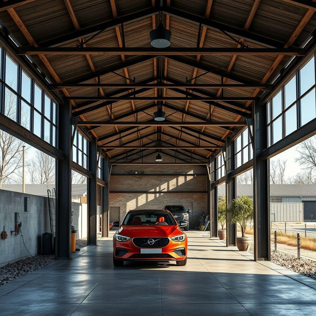 Industrial carport - AI Generated