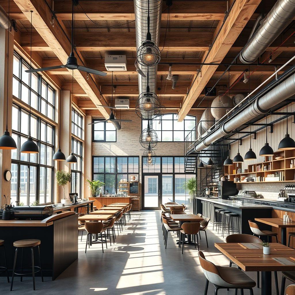 Industrial coffee shop - AI Generated