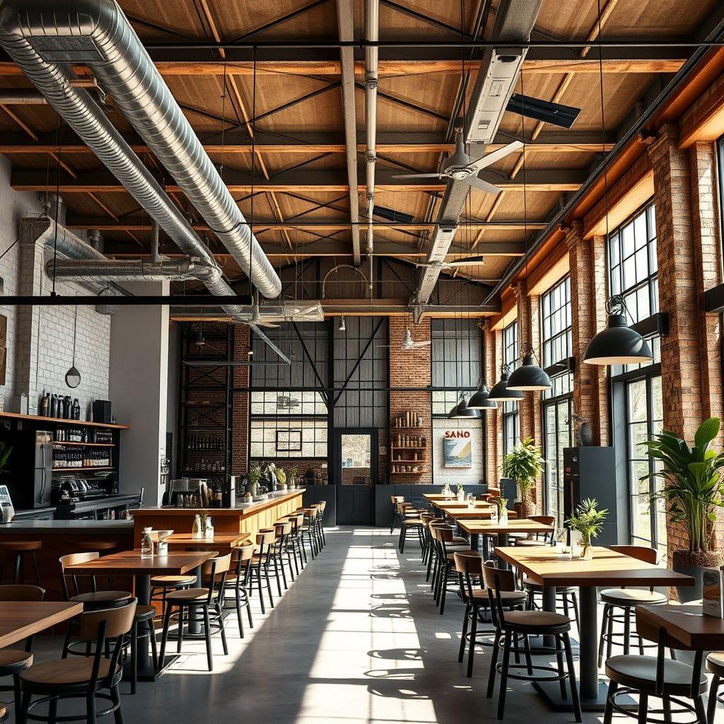 Industrial coffee shop - AI Generated
