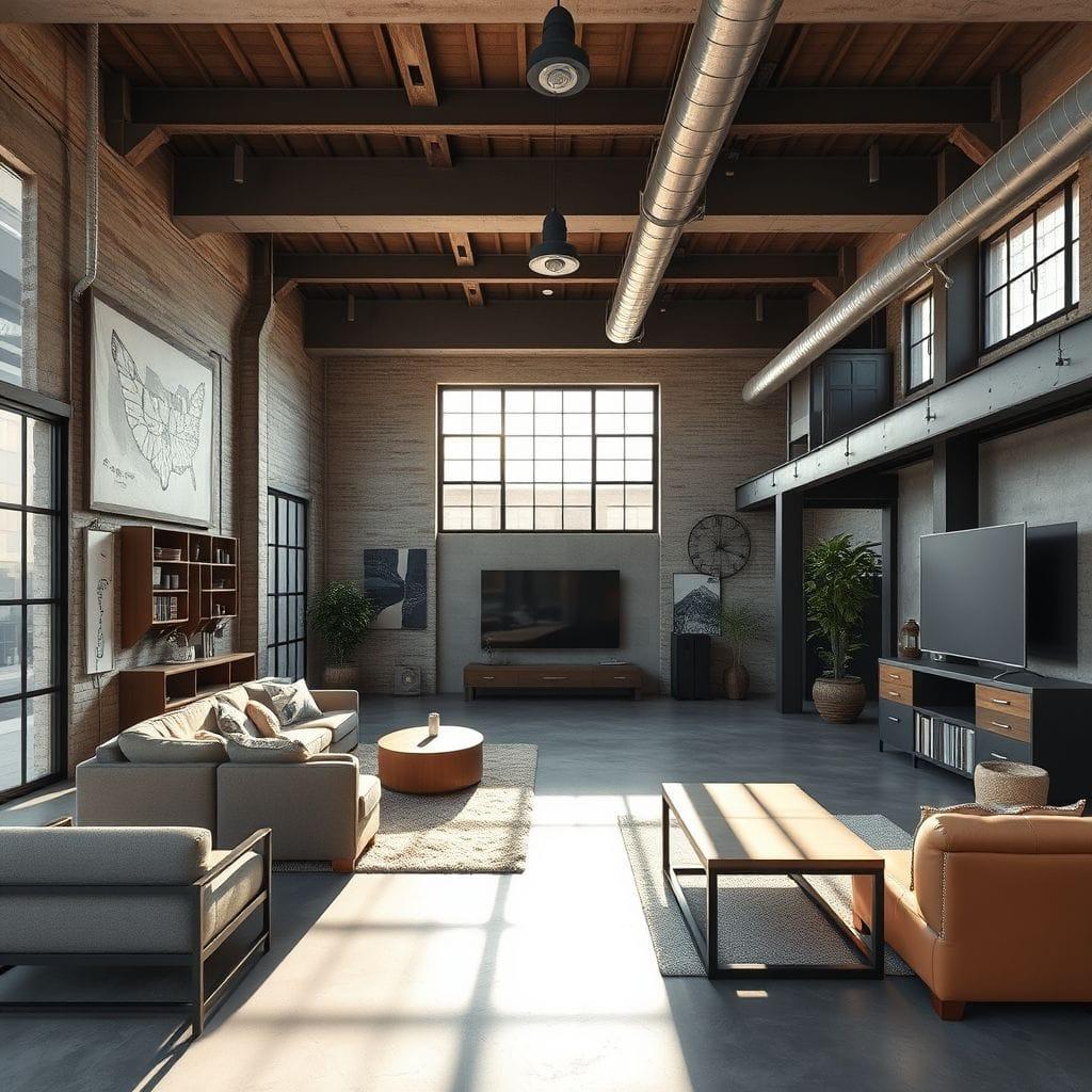 Industrial entertainment room - AI Generated