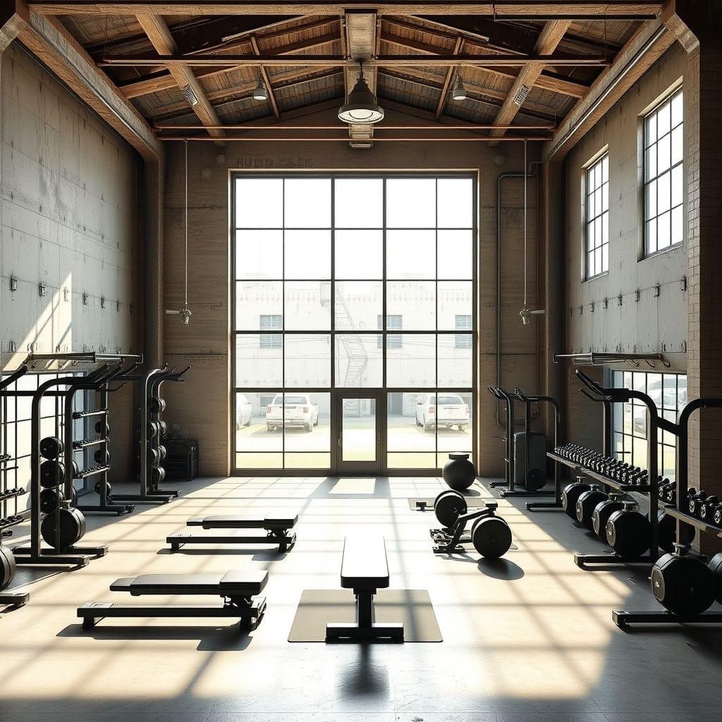 Industrial gym - AI Generated