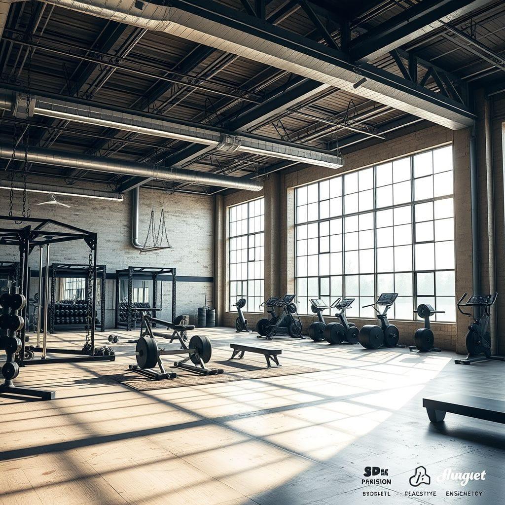 Industrial gym - AI Generated