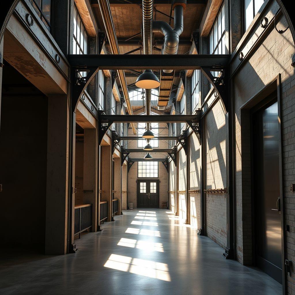 Industrial hallway - AI Generated