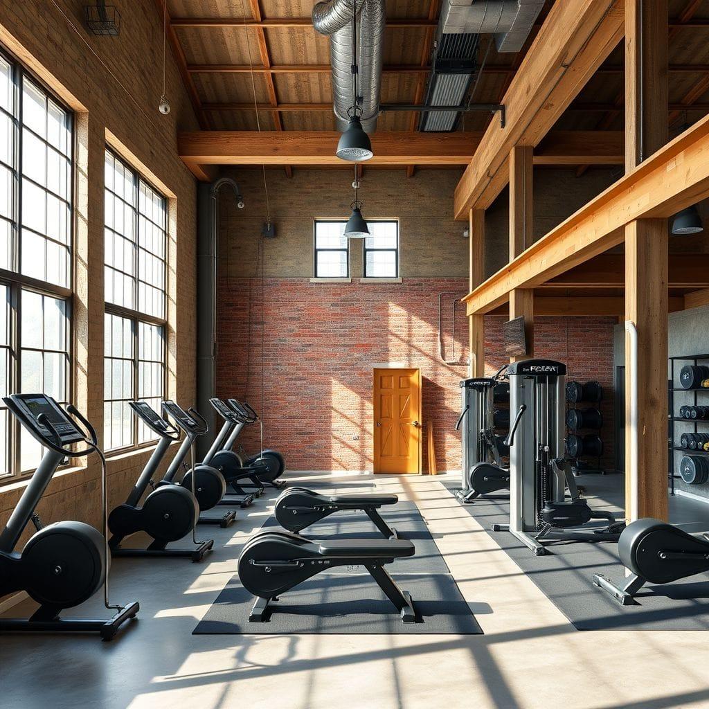 Industrial home gym - AI Generated