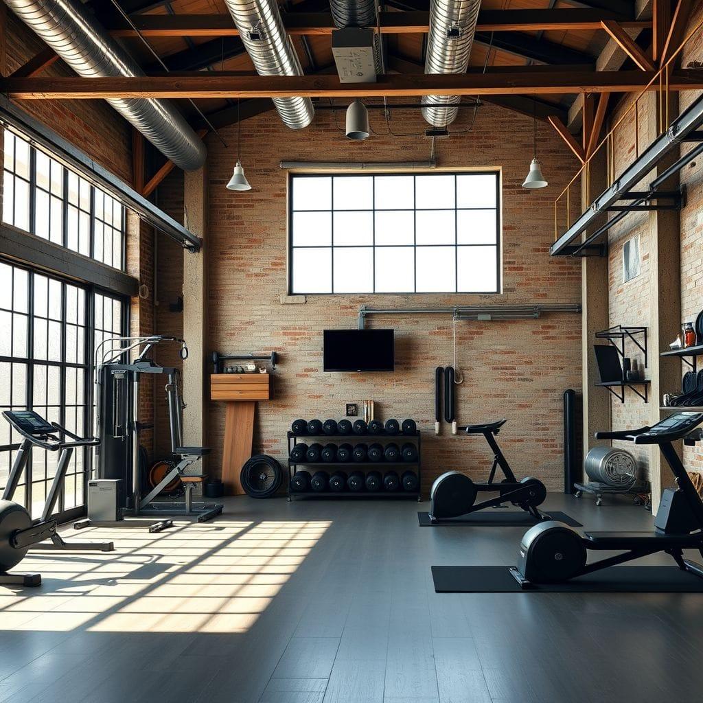 Industrial home gym - AI Generated