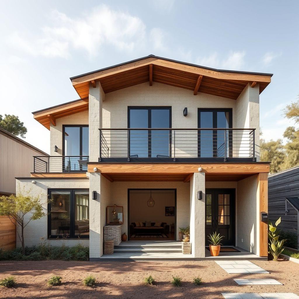 Industrial house exterior - AI Generated