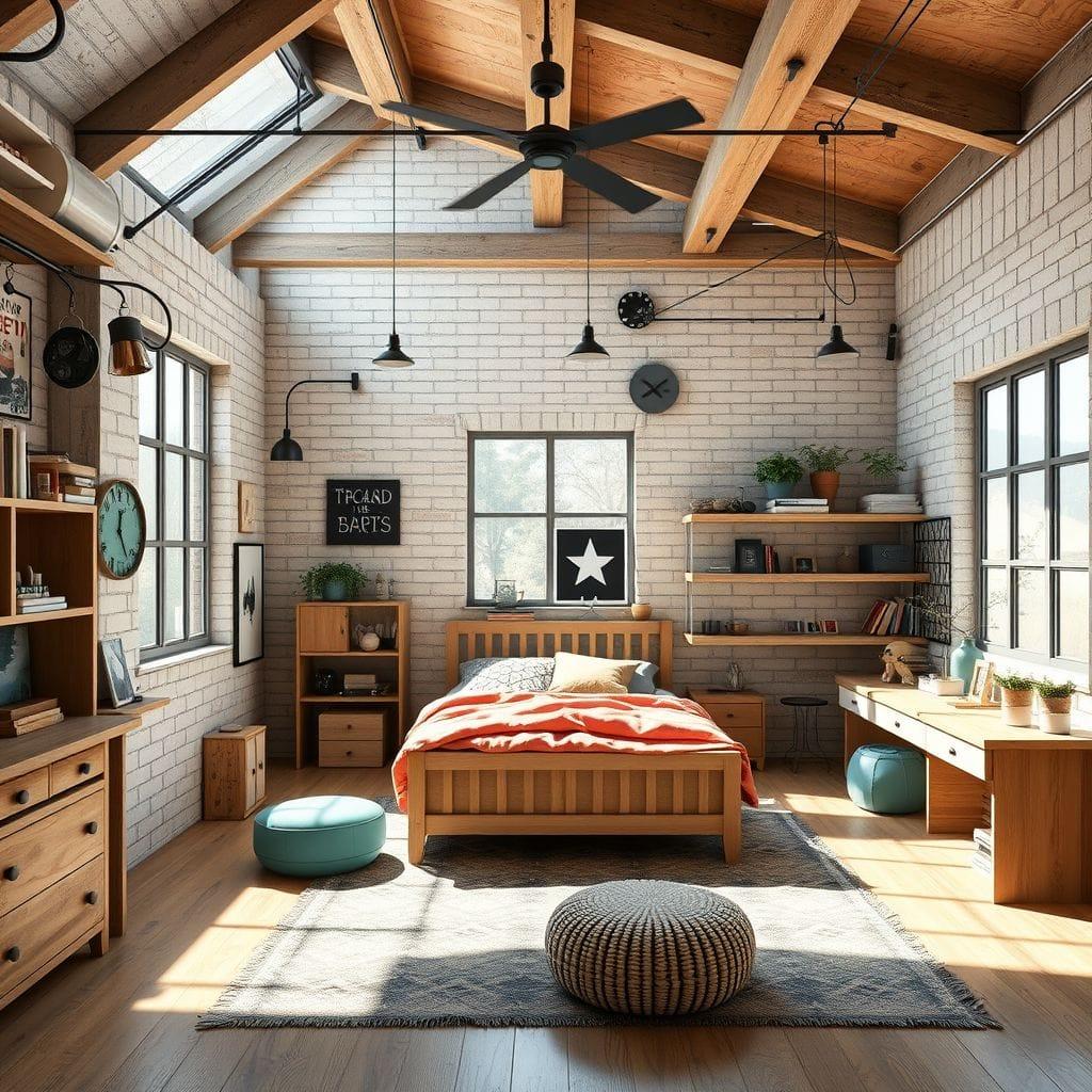 Industrial kids room - AI Generated