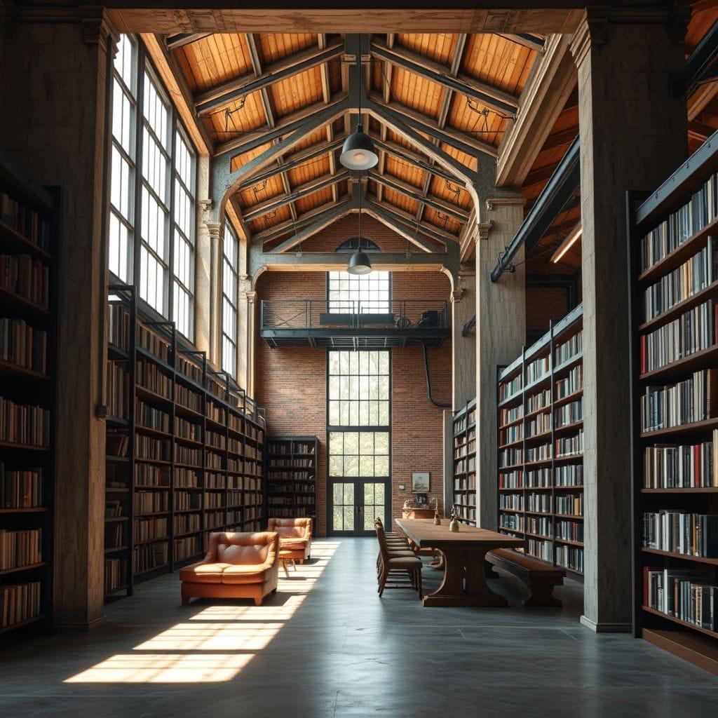 Industrial library - AI Generated