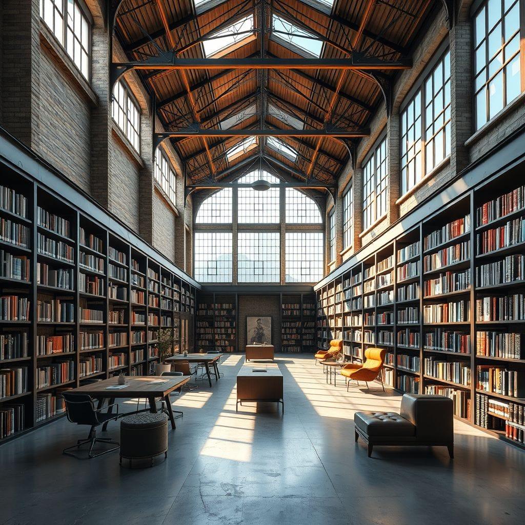 Industrial library - AI Generated