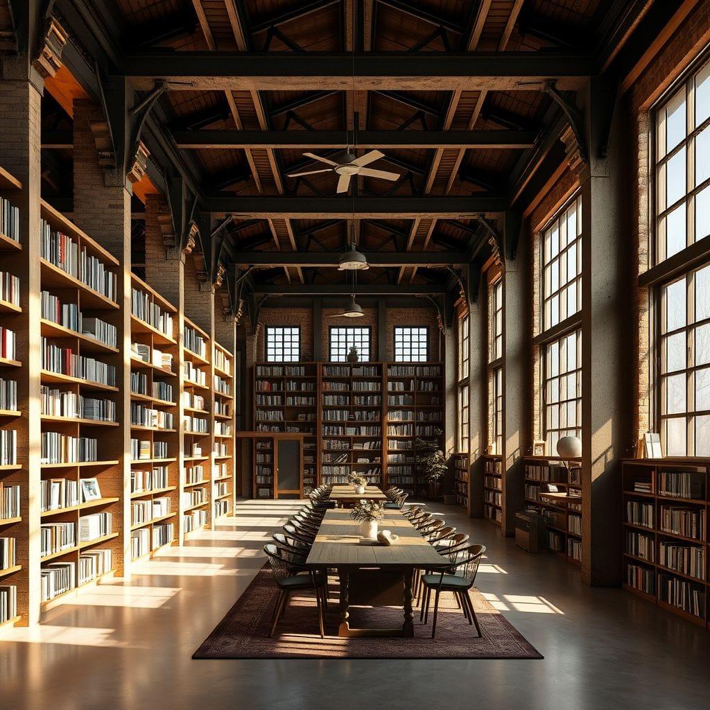 Industrial library - AI Generated