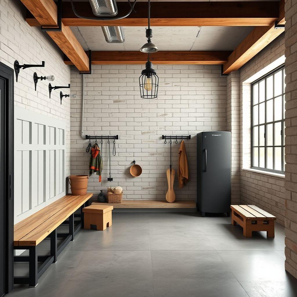 Industrial mudroom - AI Generated