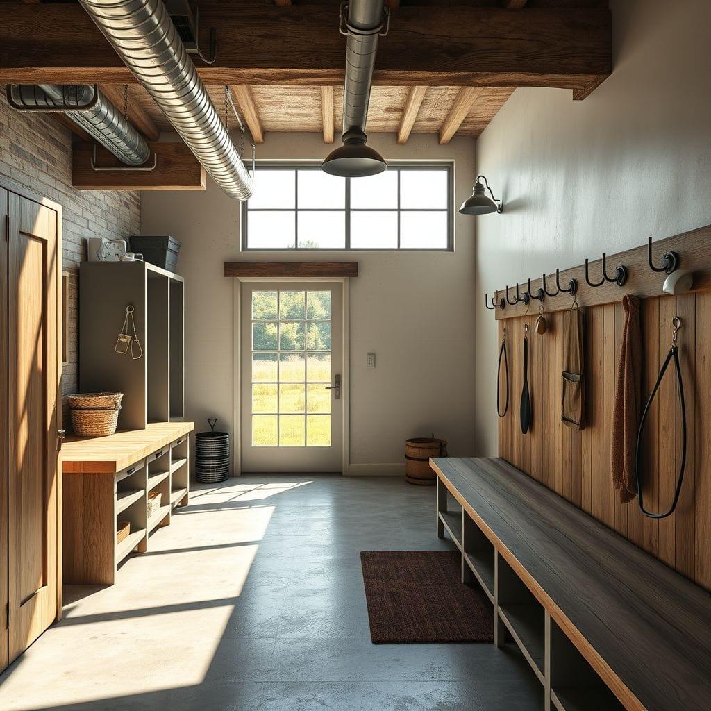 Industrial mudroom - AI Generated