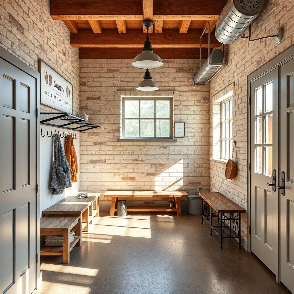 Industrial mudroom - AI Generated