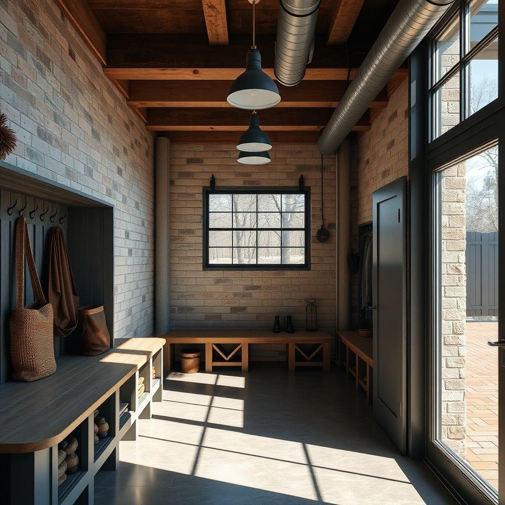 Industrial mudroom - AI Generated