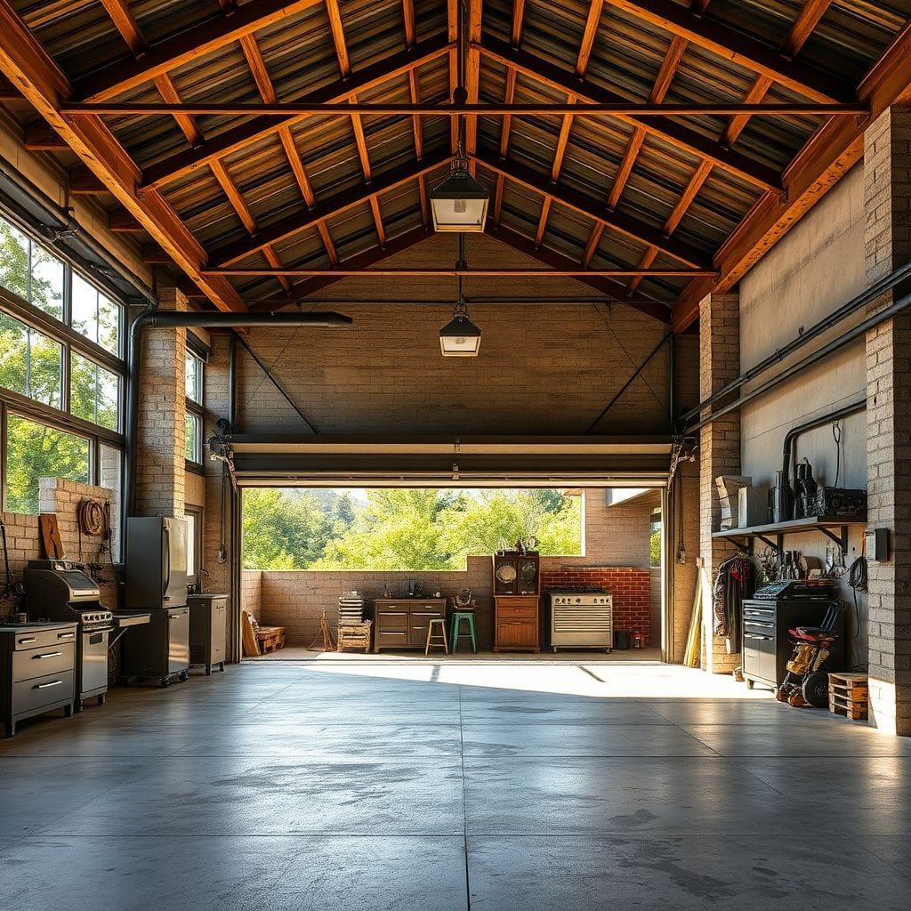 Industrial outdoor garage - AI Generated