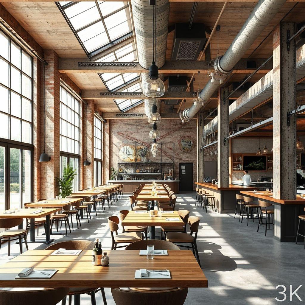 Industrial restaurant - AI Generated