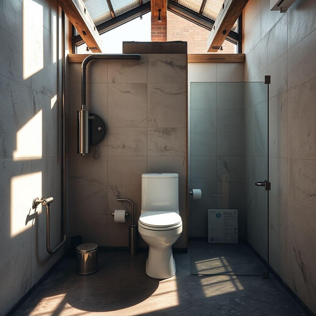 Industrial toilet - AI Generated