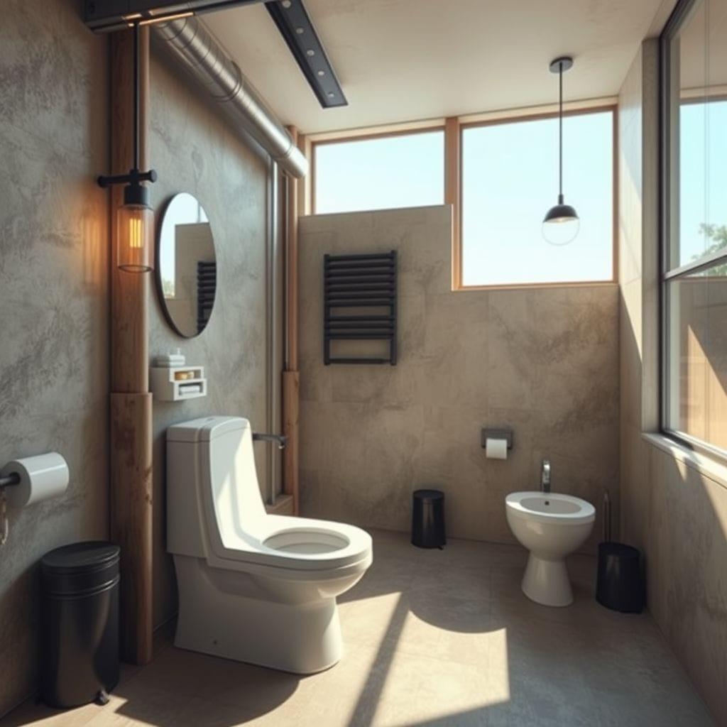 Industrial toilet - AI Generated