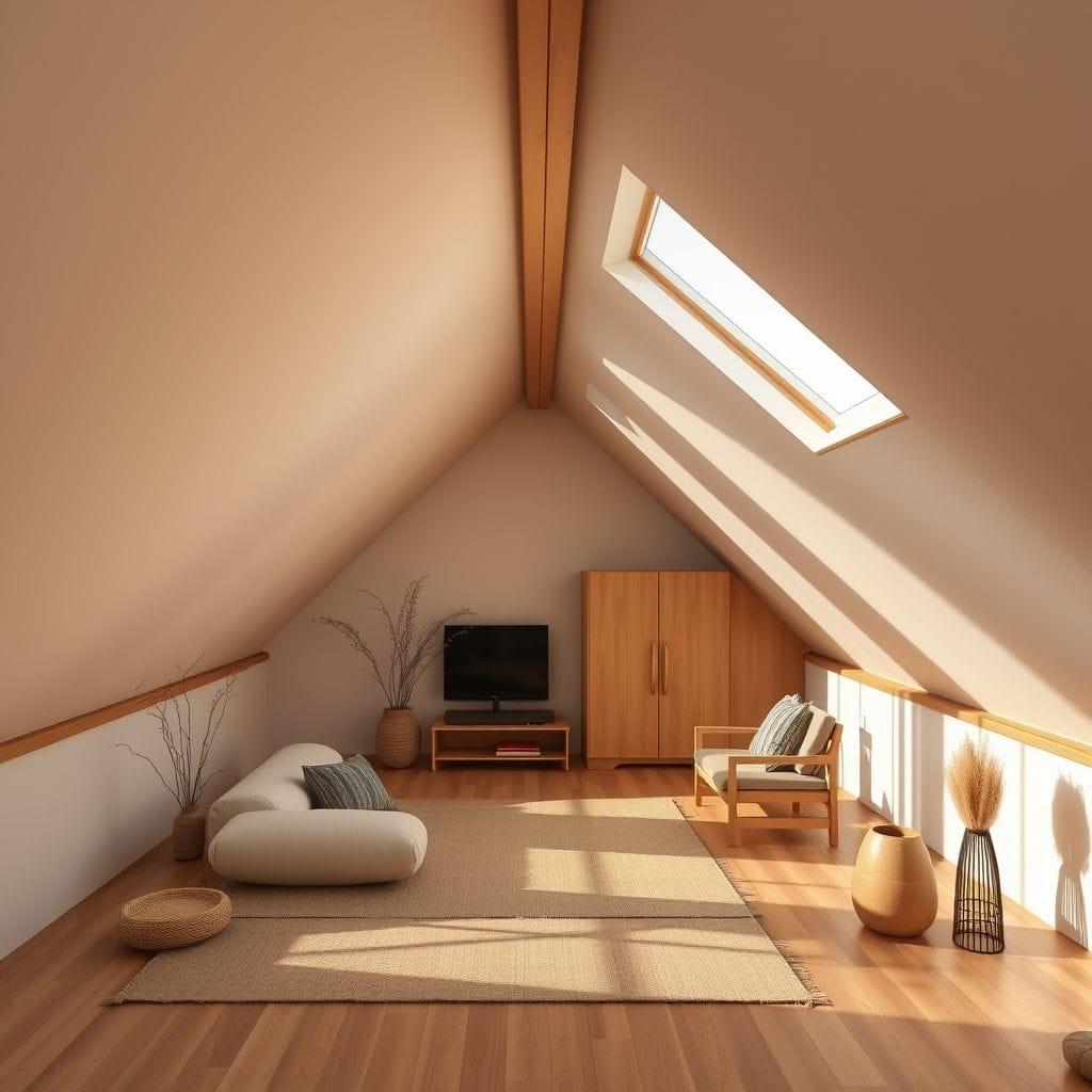 Japandi attic - AI Generated