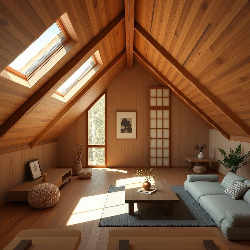 Japandi attic - AI Generated