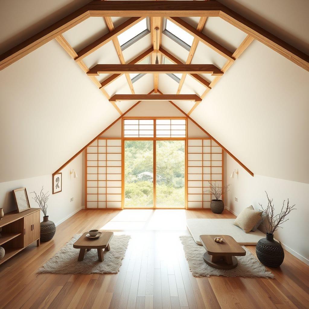 Japandi attic - AI Generated