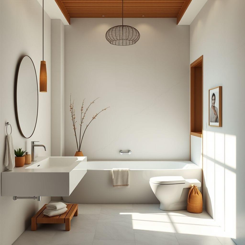 Japandi bathroom - AI Generated