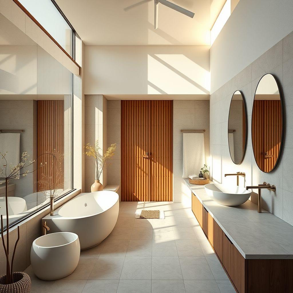 Japandi bathroom - AI Generated