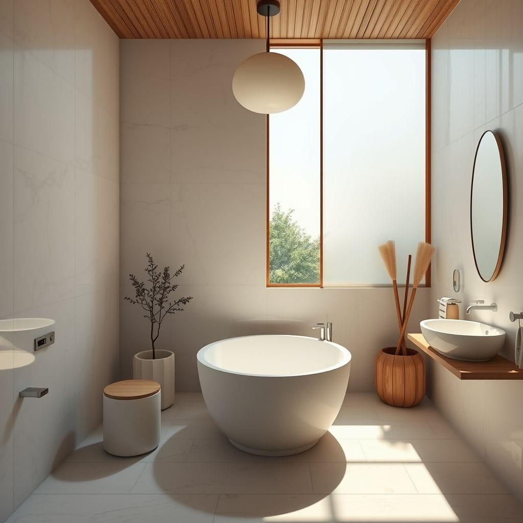Japandi bathroom - AI Generated